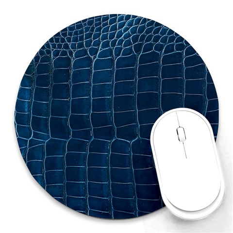 Leather Look & Skins Blue Silverback Round Mousepad from ArtsNow.com Front