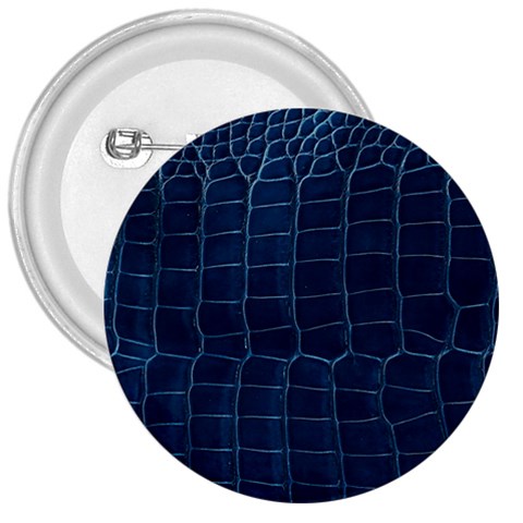 Leather Look & Skins Blue Silverback 3  Button from ArtsNow.com Front