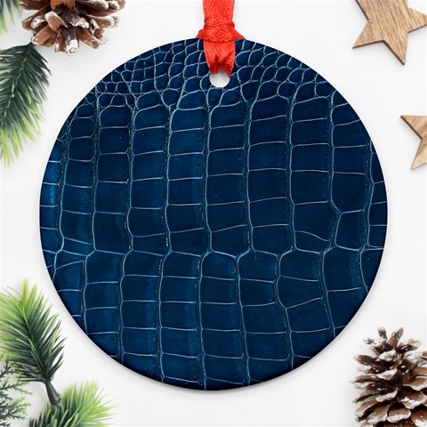 Leather Look & Skins Blue Silverback Ornament (Round) from ArtsNow.com Front