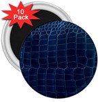 Leather Look & Skins Blue Silverback 3  Magnet (10 pack)