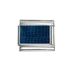 Leather Look & Skins Blue Silverback Italian Charm (9mm)