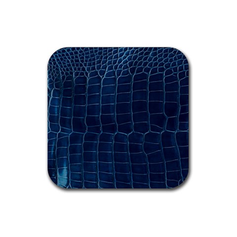 Leather Look & Skins Blue Silverback Rubber Coaster (Square) from ArtsNow.com Front