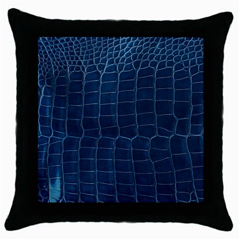 Leather Look & Skins Blue Silverback Throw Pillow Case (Black) from ArtsNow.com Front