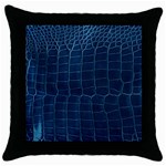 Leather Look & Skins Blue Silverback Throw Pillow Case (Black)