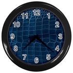Leather Look & Skins Blue Silverback Wall Clock (Black)