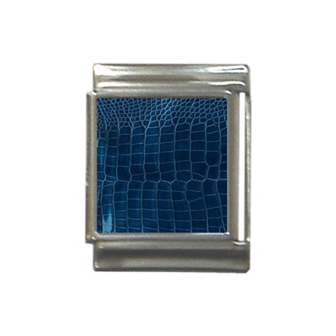 Leather Look & Skins Blue Silverback Italian Charm (13mm) from ArtsNow.com Front