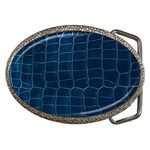 Leather Look & Skins Blue Silverback Belt Buckle