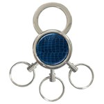 Leather Look & Skins Blue Silverback 3-Ring Key Chain