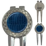 Leather Look & Skins Blue Silverback 3-in-1 Golf Divot