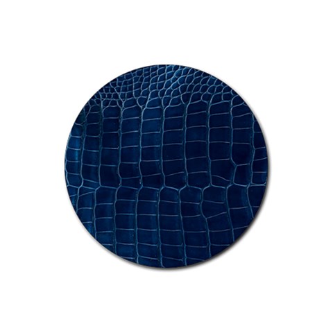 Leather Look & Skins Blue Silverback Rubber Coaster (Round) from ArtsNow.com Front