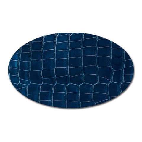 Leather Look & Skins Blue Silverback Magnet (Oval) from ArtsNow.com Front