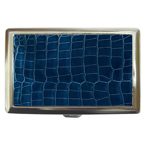 Leather Look & Skins Blue Silverback Cigarette Money Case from ArtsNow.com Front