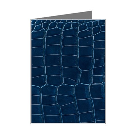Leather Look & Skins Blue Silverback Mini Greeting Card from ArtsNow.com Left
