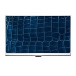 Leather Look & Skins Blue Silverback Business Card Holder