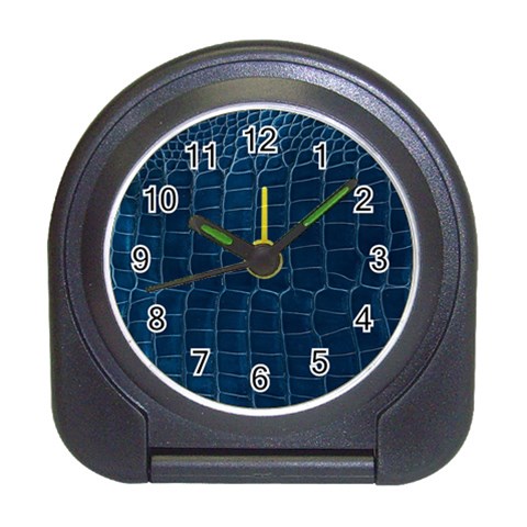 Leather Look & Skins Blue Silverback Travel Alarm Clock from ArtsNow.com Front