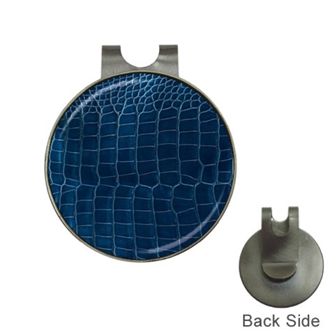 Leather Look & Skins Blue Silverback Golf Ball Marker Hat Clip from ArtsNow.com Front