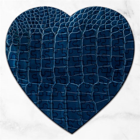 Leather Look & Skins Blue Silverback Jigsaw Puzzle (Heart) from ArtsNow.com Front
