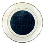 Leather Look & Skins Blue Silverback Porcelain Plate