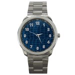 Leather Look & Skins Blue Silverback Sport Metal Watch
