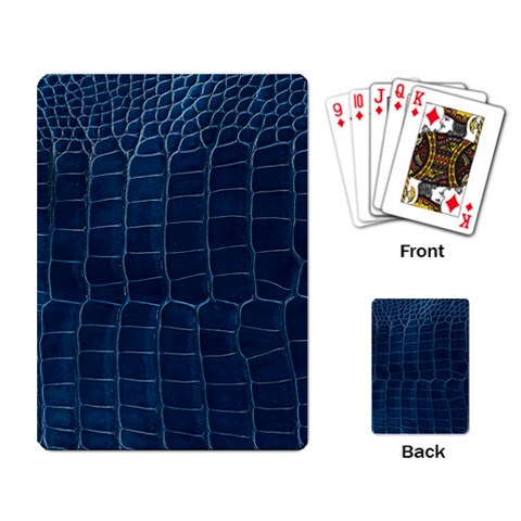 Leather Look & Skins Blue Silverback Playing Cards Single Design from ArtsNow.com Back