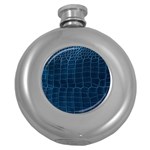 Leather Look & Skins Blue Silverback Hip Flask (5 oz)