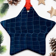 Leather Look & Skins Blue Silverback Star Ornament (Two Sides) from ArtsNow.com Back