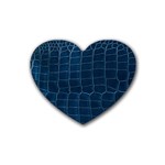 Leather Look & Skins Blue Silverback Heart Coaster (4 pack)