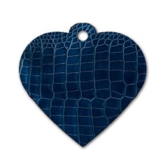 Leather Look & Skins Blue Silverback Dog Tag Heart (Two Sides) from ArtsNow.com Back