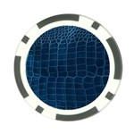 Leather Look & Skins Blue Silverback Poker Chip Card Guard