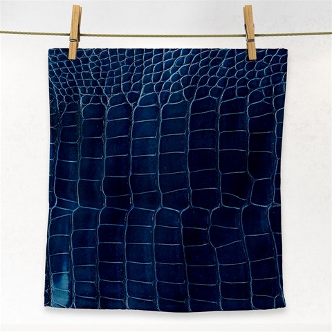 Leather Look & Skins Blue Silverback Face Towel from ArtsNow.com Front