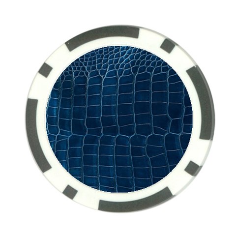 Leather Look & Skins Blue Silverback Poker Chip Card Guard (10 pack) from ArtsNow.com Back