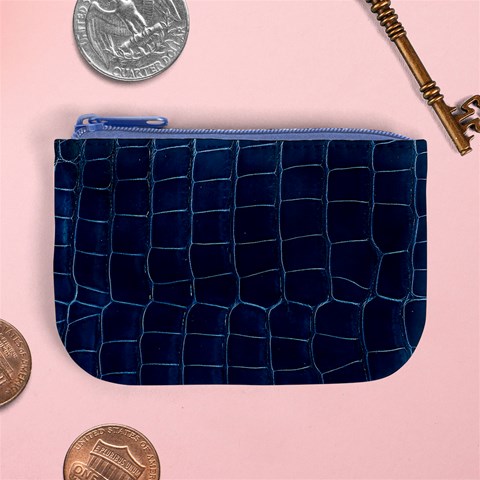 Leather Look & Skins Blue Silverback Mini Coin Purse from ArtsNow.com Front
