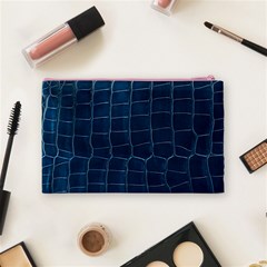 Leather Look & Skins Blue Silverback Cosmetic Bag (Medium) from ArtsNow.com Back