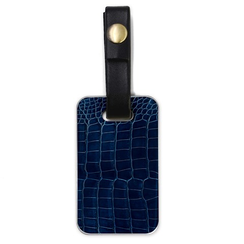 Leather Look & Skins Blue Silverback Luggage Tag (one side) from ArtsNow.com Front