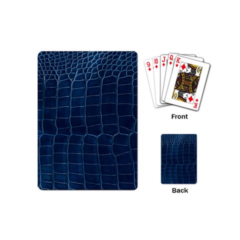 Leather Look & Skins Blue Silverback Playing Cards (Mini) from ArtsNow.com Back