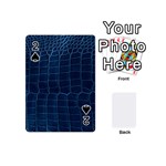 Leather Look & Skins Blue Silverback Playing Cards 54 (Mini)
