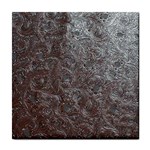 Leather Look & Skins Black And Brown Floral Tile Coaster