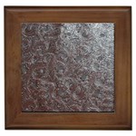 Leather Look & Skins Black And Brown Floral Framed Tile