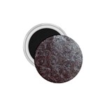 Leather Look & Skins Black And Brown Floral 1.75  Magnet