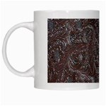 Leather Look & Skins Black And Brown Floral White Mug