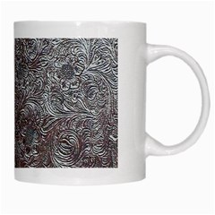 Leather Look & Skins Black And Brown Floral White Mug from ArtsNow.com Right