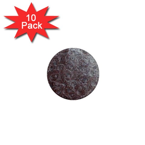 Leather Look & Skins Black And Brown Floral 1  Mini Magnet (10 pack)  from ArtsNow.com Front