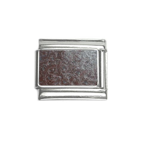 Leather Look & Skins Black And Brown Floral Italian Charm (9mm) from ArtsNow.com Front