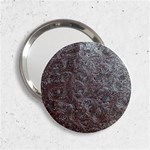 Leather Look & Skins Black And Brown Floral 2.25  Handbag Mirror