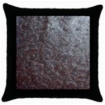 Leather Look & Skins Black And Brown Floral Throw Pillow Case (Black)