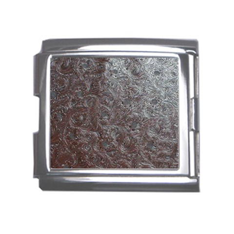 Leather Look & Skins Black And Brown Floral Mega Link Italian Charm (18mm) from ArtsNow.com Front