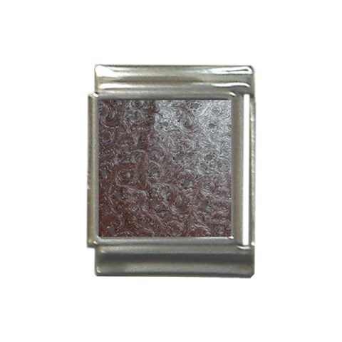 Leather Look & Skins Black And Brown Floral Italian Charm (13mm) from ArtsNow.com Front