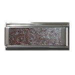 Leather Look & Skins Black And Brown Floral Superlink Italian Charm (9mm)