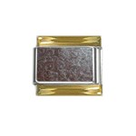Leather Look & Skins Black And Brown Floral Gold Trim Italian Charm (9mm)