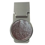 Leather Look & Skins Black And Brown Floral Money Clip (Round)
